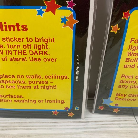 Ja-Ru 2005 Glow In The Dark Stickers 2 Sets Cherubs, Stars Moon Sun New - Picture 8 of 8